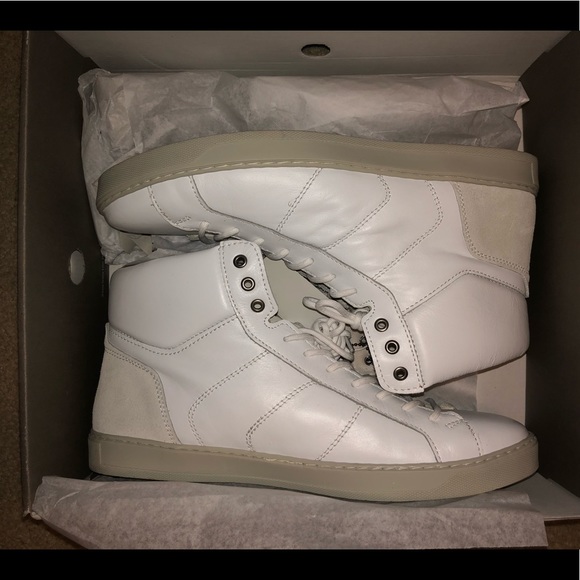 H&M men’s premium leather sneakers sz 10.5 - Picture 1 of 5
